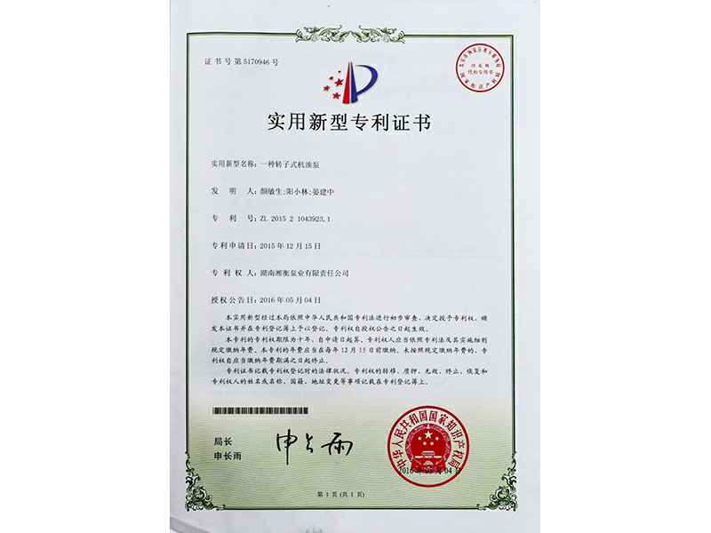 湖南韦德bv(中国)官方网站专利